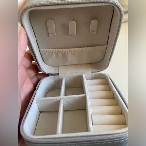 Grey accessory holder travel case